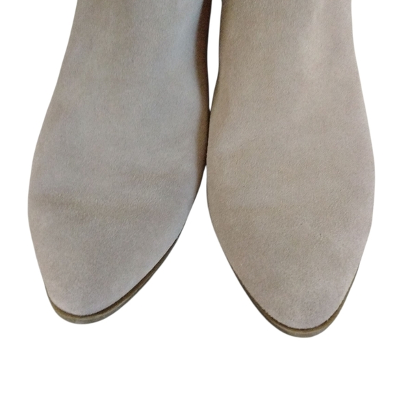 Joie Rowen Cutout Pointed Toe Western Booties Tan Suede Ankle Boots Sz 10 M - Picture 4 of 11